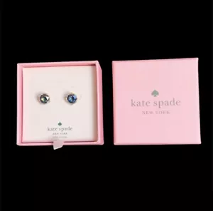 Kate Spade Cubic Zirconia Blue Stud Earrings NWOT - Picture 1 of 5