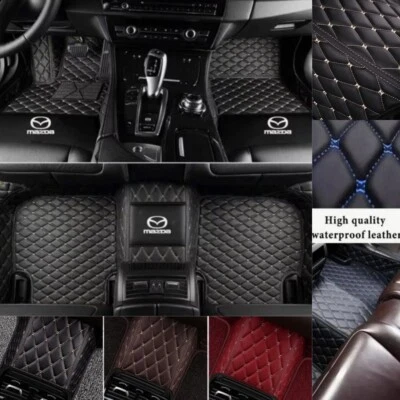 Alfombrilla de coche impermeable de cuero fácil limpieza para Mazda MPV 2000-2006 Foto 1 de 4