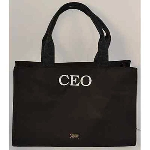 Frances Valentine "Kate" CEO Nylon Shopper Tote Bag ~ Black - Picture 1 of 4