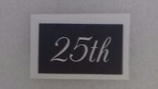 12 x 25th number stencils for birthday and anniversary for etching glass