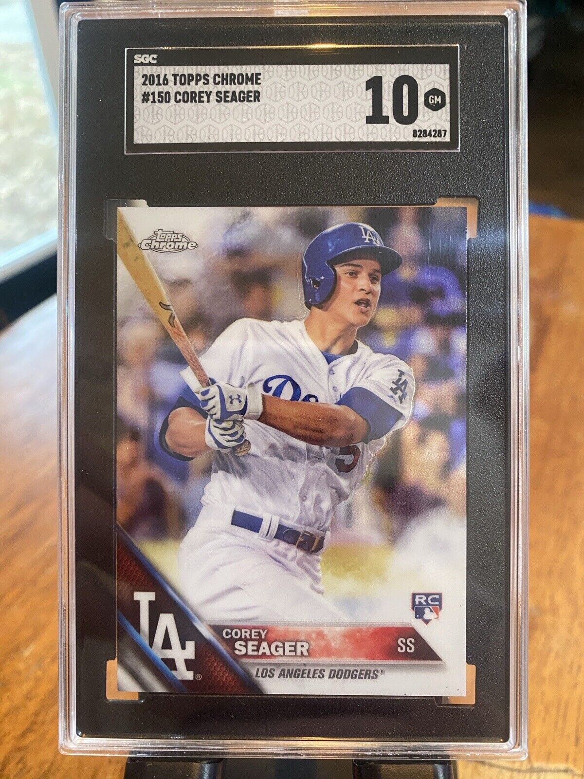 2016 Topps Chrome Corey Seager Base Rookie Card #150 SGC 10 Los Angeles Dodgers