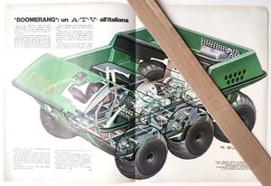 Poster Doppio Boomerang A.T.V. Spaccato Prototipo E Meccanica Anni 70(P1) - Picture 1 of 2