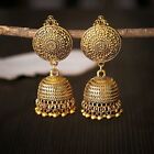 Gioielli indiani da donna con campanelle Jhumka vintage oro argento perline...