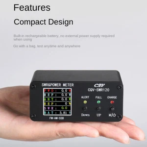 CQV-SWR120 SWR Power Meter 240 * 240 Full Color HD Display FM-AM-SSB 120W - Zdjęcie 1 z 11