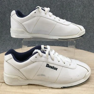 Dexter Shoes Mens 7 M Gene Sliderite Bowling Sneakers White Round Toe B2417-8 - Picture 1 of 17