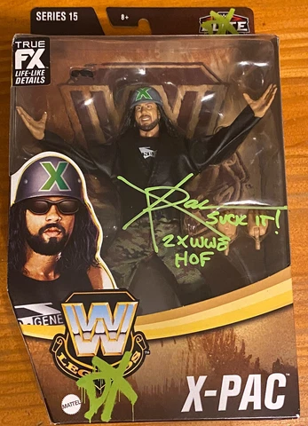WWE Mattel Elite Series 15 X-Pac Signed Figure JSA COA W Protector WWF WCW Cover
