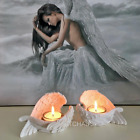ANGEL WING Tealight CANDLE HOLDER Feathered WINGS Remembrance Memorial Ornament 