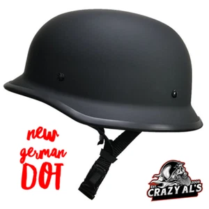 REAL Crazy Al's/ WSB World's Smallest Lightest FLAT BLACK- DOT German Helmet - Picture 1 of 11