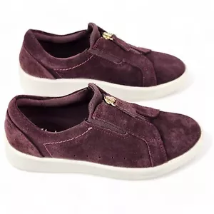 Scarpe leggere Clarks donna Layton Rae sneaker bordeaux scamosciate taglia 7M zip - Foto 1 di 11