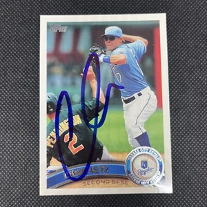 Tarjeta Topps 2011 firmada por Chris Getz Kansas City Royals #654 ~ certificado de autenticidad - Imagen 1 de 3