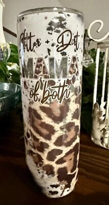 Glitter & Dirt Mama von beiden Edelstahlbecher 20 Unzen für heiß oder kalt Neu - Bild 1 von 3