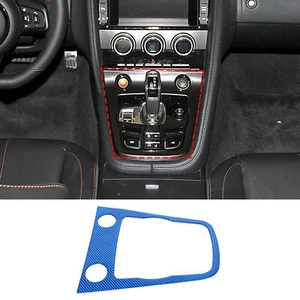 Carbon Fiber Center Shifter Panel Frame Sticker Fit For Jaguar F-TYPE 2013-2022 - Picture 1 of 12