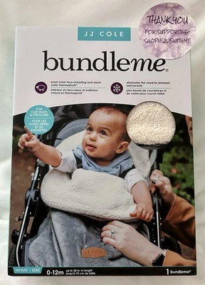 JJ Cole Bundle Me Infant Bunting Bag Sherpa Lined Thermaplush Cover Graphite - Image 1 of 4