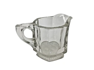 Antik Vintage Indiana Glas Klar Milchkännchen 1920er Pressglas 3 1/2"H - Zucker - Bild 1 von 11