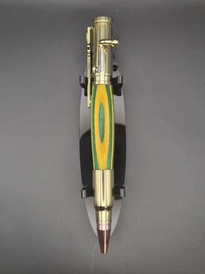 Hand-Turned SpectraPly Wood Bolt Action Pen (Pen #88) - Image 1 of 3