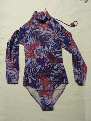 Lululemon - Body Suit - Lilac Floral - Size 2 - Stretchy - Mock Neck - EUC - Image 1 of 3
