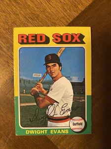 mini baseball topps 1975. Scheda Dwight Evans #255 EX - Foto 1 di 3