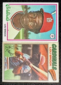 1977 Topps Cloth Stickers #8a Lou Brock St. Louis Cardinals/1978 Topps EX++ HOF - Picture 1 of 6