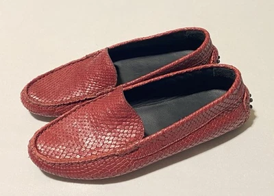 Mocasines de conducción M.Gemi Borgoña Piel de serpiente Mocasines Mujer Zapatos 37 (US 7) Italia Foto 1 de 4