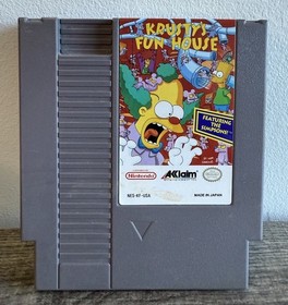 Krusty's Fun House NES - Cart Only - Tested Nice Cleaned Pins