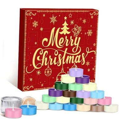 Рождественский календарь со свечами 2025 для взрослых женщин 24 дня обратного отсчета - Изображение 1 из 4