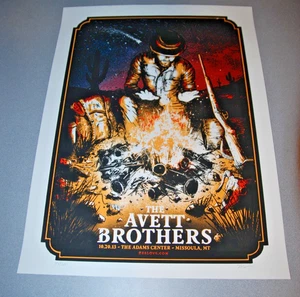 Avett Brothers Missoula Montana 2013 Zeb Love Siebdruck Poster SIGNIERT - Bild 1 von 3