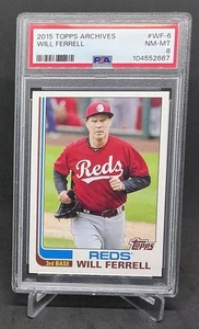 2015 TOPPS ARCHIVES WILL FERRELL #WF-6 REDS PSA 8 - Picture 1 of 2