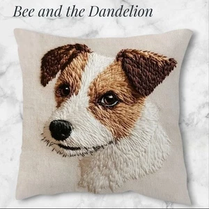 Jack Russell Dog Plush Double-Sided Cushion Cover 45cm x 45cms ~ NOT EMBROIDERED - Picture 1 of 6