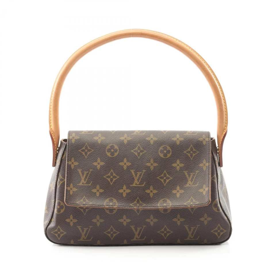 Bolsa de ombro Louis Vuitton mini looping M51147 monograma couro marrom usada - Imagem 1 de 4