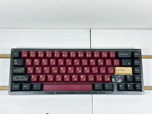 (AUTHENTIC GMK RED SAMURAI KEYCAPS) KBD67 Lite R4 Custom Mechanical Keyboard - Picture 1 of 7