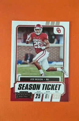 Joe Mixon Oklahoma Sooners OU #62 2021 Contenders Draft Picks Season Ticket - Image 1 of 3