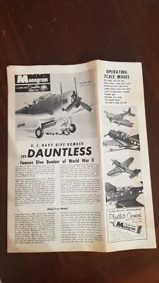 MONOGRAM 1/32 U.S. NAVY DIVE BOMBER SBD DAUNTLESS KIT SOLO ISTRUZIONI ORIGINALI - Immagine 1 di 4