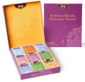 Yogi Organic Tea Sampler Gift Box (45 Tea Bags) Assorted Wellness Teas - Picture 1 of 4