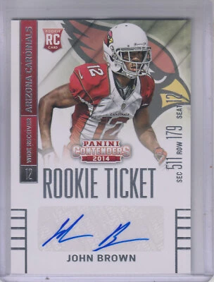 2014 Panini Contenders #143A John Brown RC Auto - ROOKIE CARD - Image 1 of 2