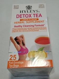 Hyleys Detox Tea for Cleanse - Green Tea with Lemon Herbal Supplement - 25 Bags - Picture 1 of 4