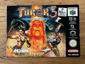 TUROK 3 SHADOW OF OBLIVION NINTENDO 64 PAL BOXED WITH MANUAL🔥GREAT CONDITION🔥 - Picture 1 of 13