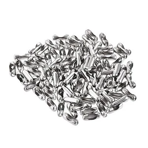 Ball Chain Connector 3.2mm Clasp Style Stainless Steel Link 100pcs - Picture 1 of 6