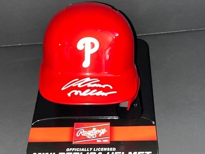 Aidan Miller Philadelphia Phillies Autographed Signed Mini Helmet Beckett Holo - Image 1 of 3