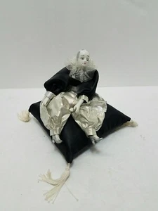 Seymour Mann Clown Doll Porcelain Painted Face Hands Feet Cloth Body Pillow 1985 - Picture 1 of 8