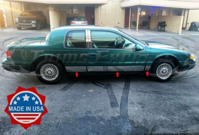 Mercury Cougar 1986-1997 panel basculante cromado moldura acero inoxidable 6" 6 piezas BW Foto 1 de 4