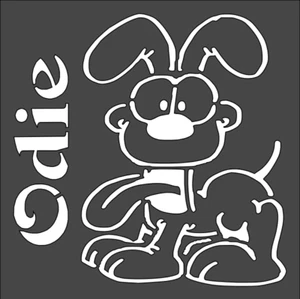 1- 5.5x5.5 inch Stencil, (ND-59) Garfield's Odie (6mil)***** - Picture 1 of 2
