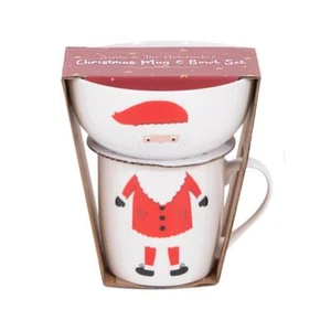 Tazza natalizia e ciotola snack Babbo Natale design calza riempitivo regalo segreto Babbo Natale - Foto 1 di 5