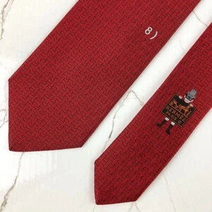 HERMES PARIS Necktie H pattern 100% Silk Logo Men's Fasone Solid Bordeaux - Picture 1 of 12