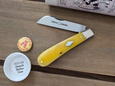 GEC Great Eastern Cutlery #93 Tidioute Ram Foot 933124 hueso amarillo liso Foto 1 de 4