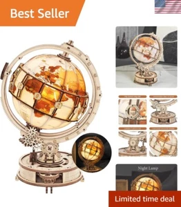3D Wooden Puzzles for Adults Illuminated Globe with Stand 180pcs 3D Puzzles B... - Picture 1 of 7