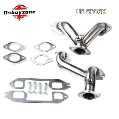 Cabeçalhos de escape de aço inoxidável para 1937-1962 Chevy 216/235/261 6 cilindros novos - Imagem 1 de 4