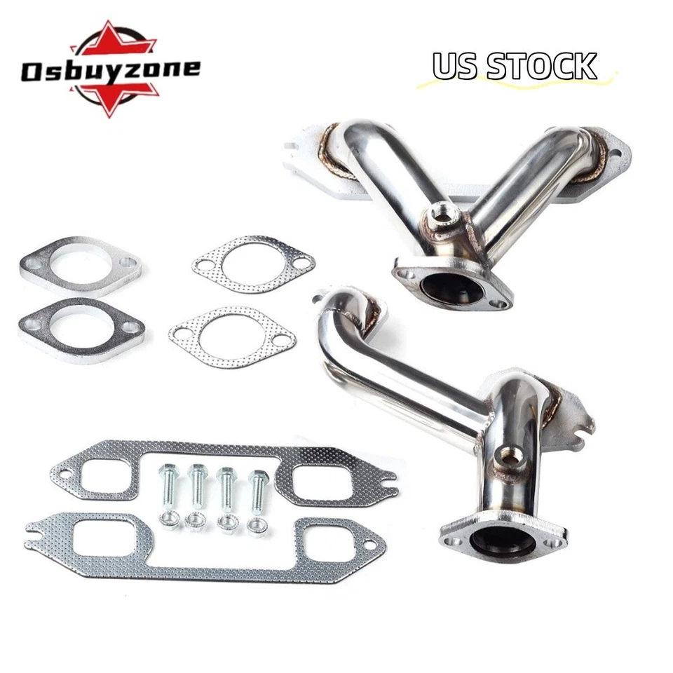Cabezales de escape de acero inoxidable para Chevy 216/235/261 1937-1962 6 cilindros nuevos Foto 1 de 4