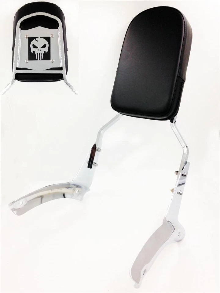 Skull Motorcycle Backrest Sissy Bar Leather Pad for HONDA Shadow Aero 1100 - Image 1 of 4