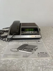 Telefono radio sveglia vintage GE FM/AM. Modello 7-4722. Istr. Manuale - Foto 1 di 9