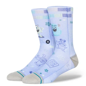 Monsters Inc "Monsters"  / Pixar by Bubnis  Poly Crew Socks Men's 9-13 - Picture 1 of 3